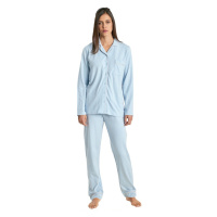 Dámské pyžamo 250016 Světle modrá vzor - Muydemi