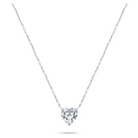 Brilio Silver Blyštivý stříbrný náhrdelník Srdce NCL53W