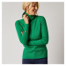 Blancheporte Žebrovaný pulovr s rolákem zelená