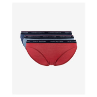 Sada tří dámských kalhotek v tmavě modré, světle modré a červené barvě Tommy Hilfiger Underwear