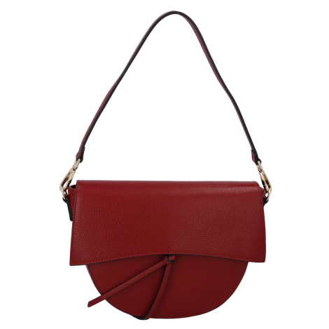 Menší dámská kožená kabelka Leather mini, červená Delami Vera Pelle