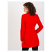 Dámský červený dvouřadý kabát s páskem --red Červená