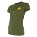 Sensor Merino Active PT Swallow Dámské tričko krátký rukáv safari zelená