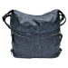 Velký tmavě modrý kabelko-batoh z eko kůže
