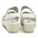 Imac I3470e01 bílo stříbrné dámské sandály na klínku Bílá