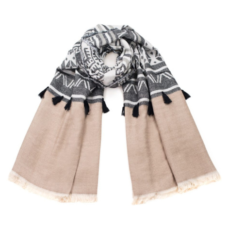 Šál se střapci - béžový
