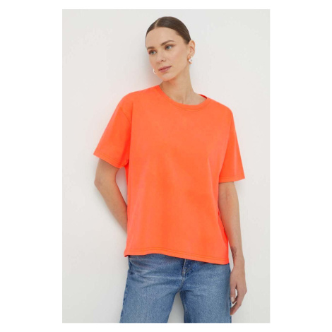 Bavlněné tričko American Vintage oranžová barva