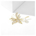 Éternelle Brož s perlou a zirkony Liliana - květina B7179-20221279 Zlatá