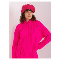 TMAVĚ RŮŽOVÝ BARET S APLIKACÍ -FUCHSIA Tmavě růžová