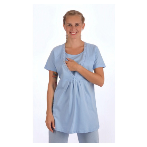Dámské pyžamo kapri mateřské Eva, XL, modrá