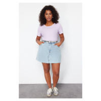 Trendyol Curve Lilac Camisole Knitted Plus Size Blouse