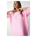 Happiness İstanbul Women's Candy Pink Oversized Knitwear Sweater