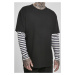 Oversized Double Layer Striped LS Tee