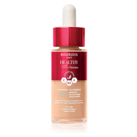 Bourjois Healthy Mix lehký make-up pro přirozený vzhled odstín 51.2W Golden Vanilla 30 ml