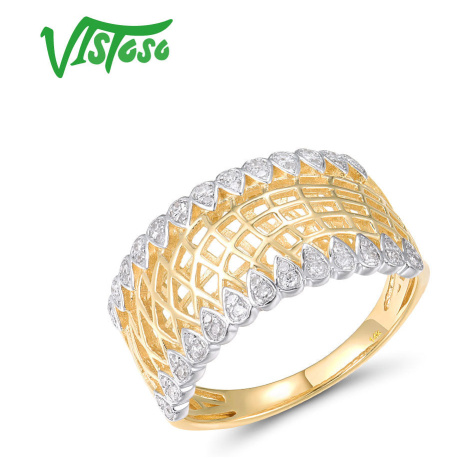 Masivní zlatý prsten s geometrickými vzory Listese