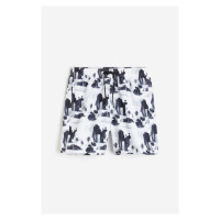 H & M - Vzorované plavecké šortky - bílá