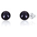 JwL Luxury Pearls Peckové náušnice z pravých černých perel JL0707