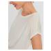 Krémové dámské tričko s krátkým rukávem VERO MODA Ava