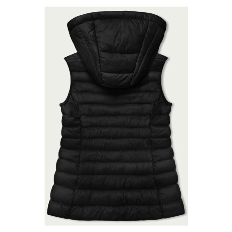 Černá dámská prošívaná vesta s kapucí (16M9139-392) J.STYLE