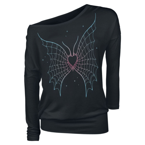Full Volume by EMP Heart and spider web Dámské tričko s dlouhými rukávy černá