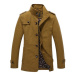 Podzimní pánský kabát stylový se vzorovanou podšívkou