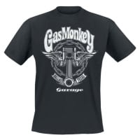 Gas Monkey Garage Big Piston Tričko černá