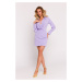 Světle fialové mini šaty s límcem M783
