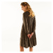 Blancheporte Žabičkované šaty s dlouhým rukávem, jednobarevné nebo s potiskem bronzová/černá