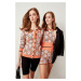 Trendyol Orange Jacquard Summer Knitted Shorts