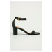Kožené sandály Lauren Ralph Lauren černá barva
