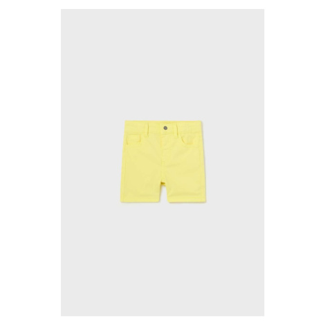 Dětské bavlněné šortky Mayoral žlutá barva, nastavitelný pas