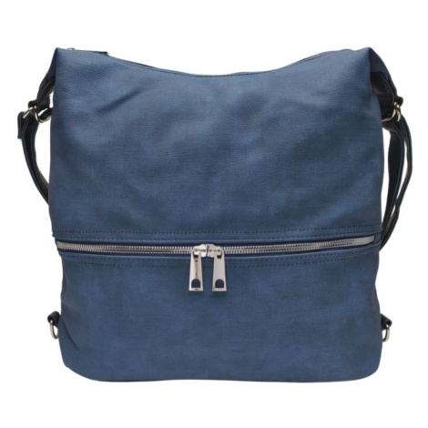 Velký středně modrý kabelko-batoh 2v1 s praktickou kapsou Tapple