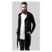 Pánský cardigan Urban Classics Long Hooded Open Edge - černý