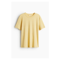 H & M - Tričko z hedvábné směsi - žlutá