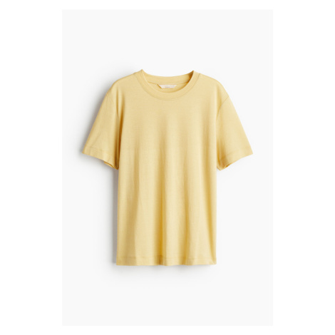 H & M - Tričko z hedvábné směsi - žlutá H&M