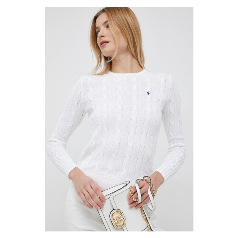 Bavlněný svetr Polo Ralph Lauren bílá barva, 211891640