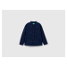 Benetton, Mandarin Collar Shirt In Linen Blend