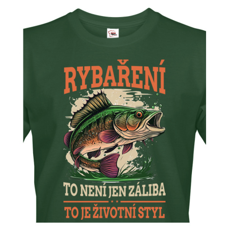 Vtipné rybářské tričko Rybaření je životní styl - dárek k narozeninám BezvaTriko