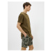 Koton Men's Khaki Patterned Shorts & Bermuda