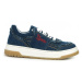 Tenisky marni contrasting embroidered logo denim lace-up low sneakers modrá