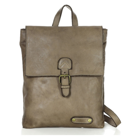 Dámský kožený batoh Mazzini MM228 béžový Marco Mazzini handmade