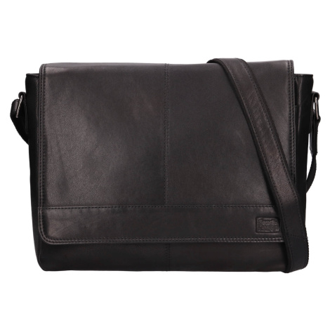 Pánská kožená taška přes rameno SendiDesign Bucket - černá Sendi Design