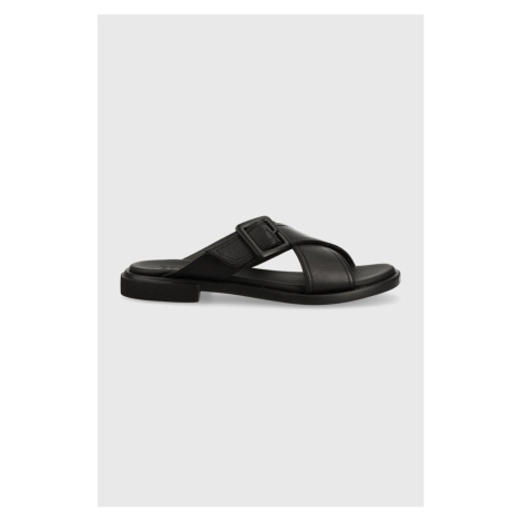 Kožené pantofle Camper Edy dámské, černá barva, K201384.002