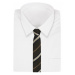 Hnědo-granátová pruhovaná kravata