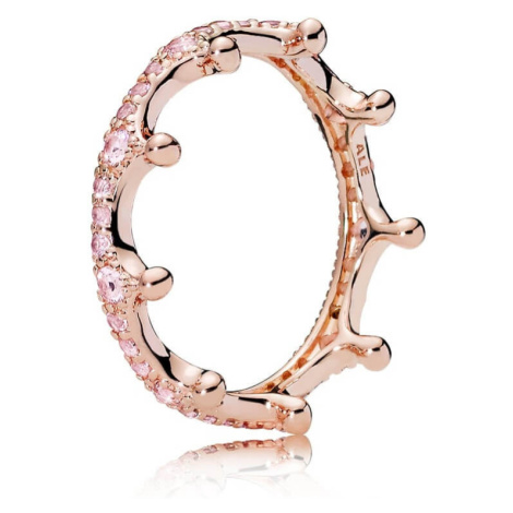 Pandora Překrásný bronzový prsten Začarovaná koruna 187087NPO