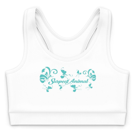 Dívčí funkční top CHAMELEON bílá Bamboo Ultra - Azurová Suspect animal