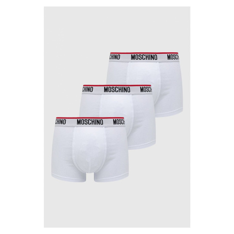 Boxerky Moschino Underwear pánské, bílá barva | Modio.cz