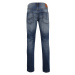 Modré pánské džíny s vyšisovaným efektem Jack & Jones Mike