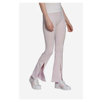 Kalhoty adidas Originals dámské, fialová barva, zvony, high waist, HU1615-violet