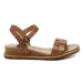 Tamaris 1-28244-28 hnědé dámské sandály na klínku Hnědá